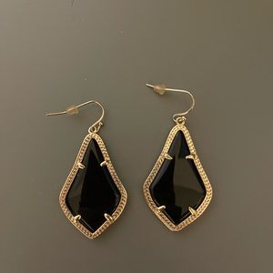Kendra Scott black and gold drop earrings worn once